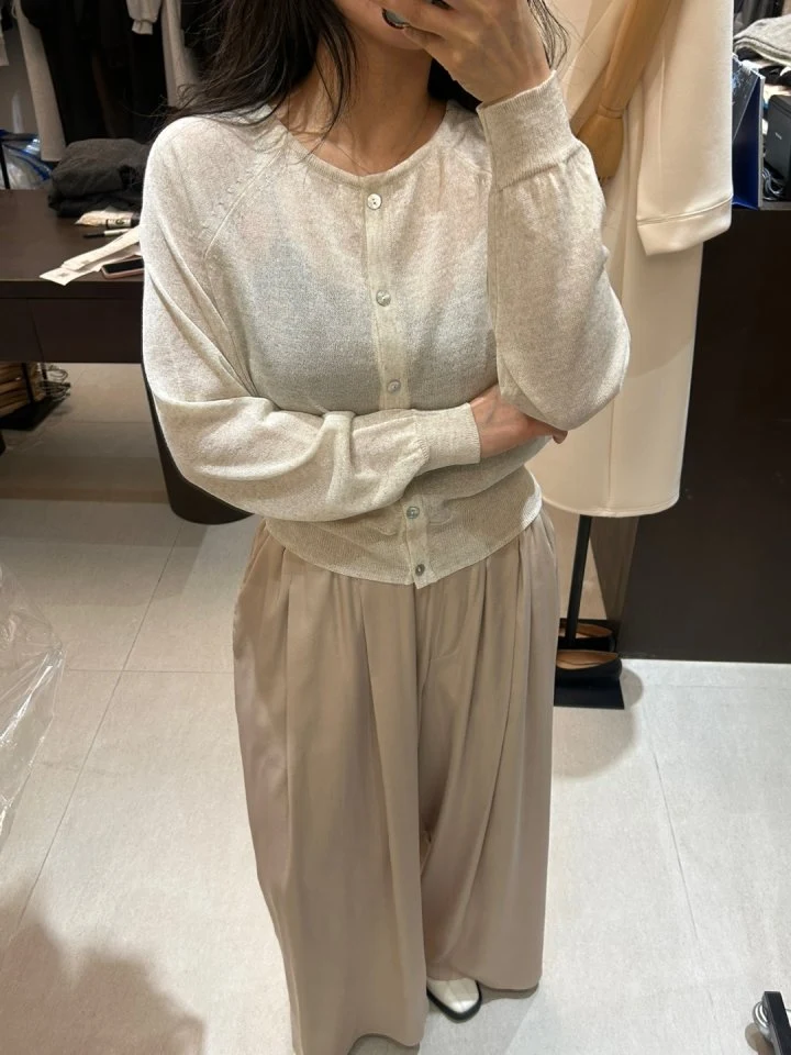 Merry J - Korean Women Fashion - #momslook - Milky Linen Cardigan - 5