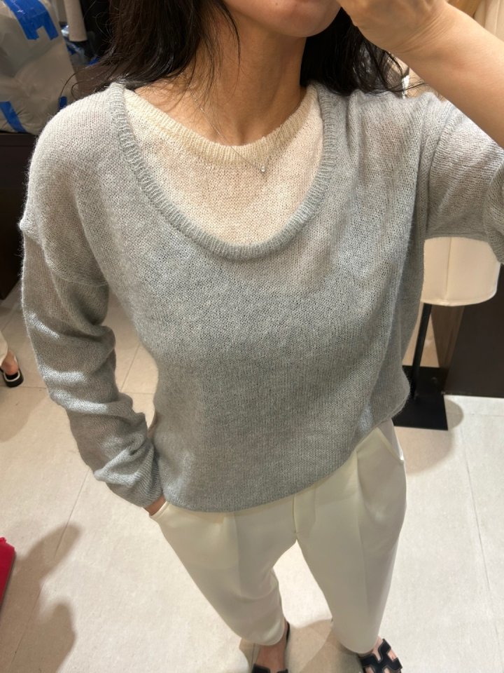 Merry J - Korean Women Fashion - #momslook - Weasel Raglan Knit - 2