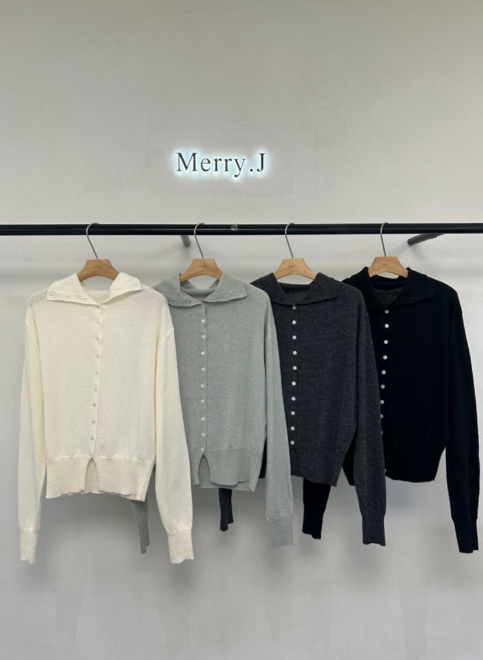 Merry J - Korean Women Fashion - #restrostyle - Lime Button Knit