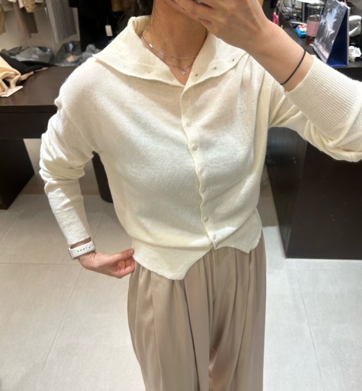 Merry J - Korean Women Fashion - #romanticstyle - Lime Button Knit - 2