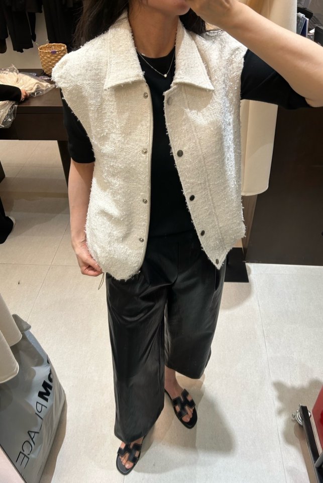 Merry J - Korean Women Fashion - #thatsdarling - Tweed Balloon Vest - 10