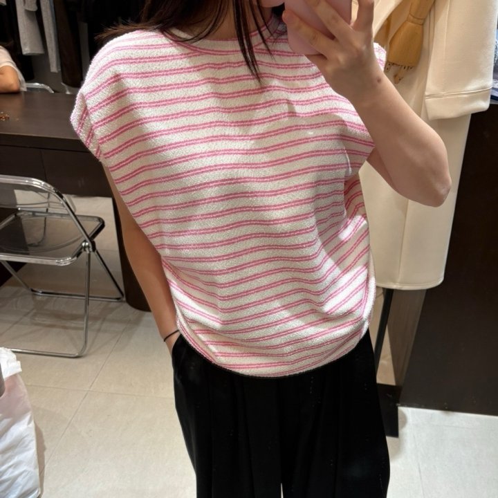 Merry J - Korean Women Fashion - #womensfashion - Stripe Er Tee - 3