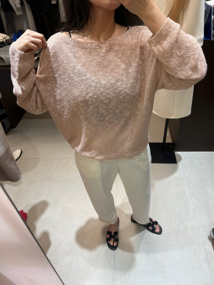 Merry J - Korean Women Fashion - #womensfashion - Alpha Boat Neck Knit - 2