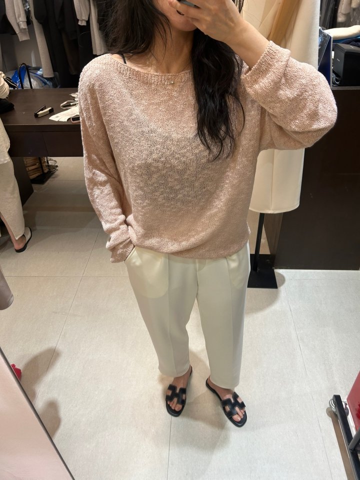Merry J - Korean Women Fashion - #momslook - Alpha Boat Neck Knit - 4