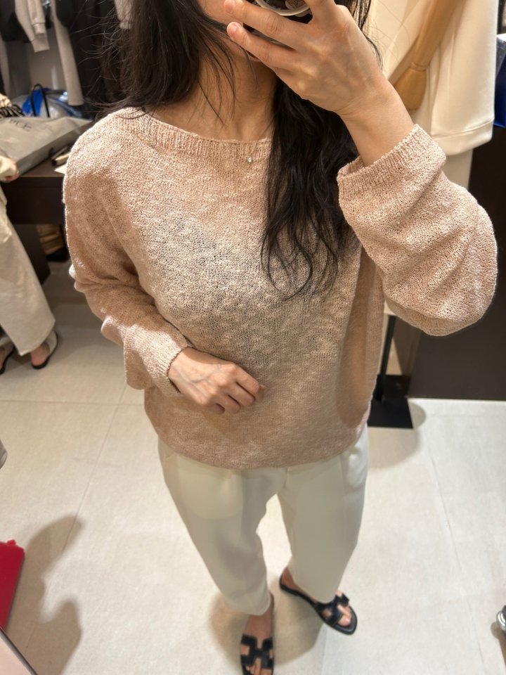 Merry J - Korean Women Fashion - #womensfashion - Alpha Boat Neck Knit - 8