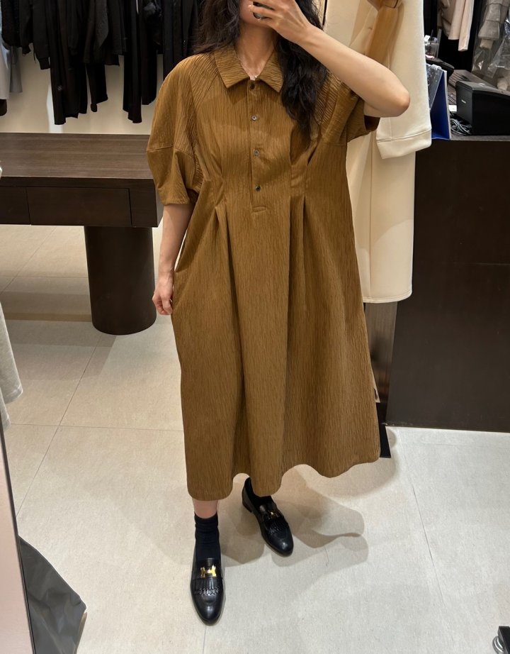 Merry J - Korean Women Fashion - #momslook - Leme Pleats One-piece - 4