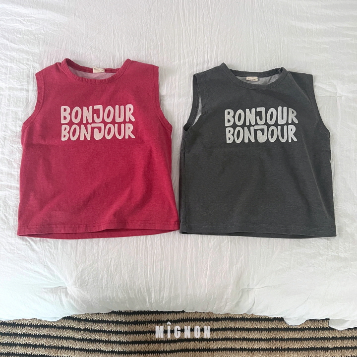Mignon - Korean Children Fashion - #childofig - Pigment Sleeveless Tee - 2