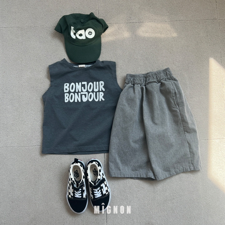 Mignon - Korean Children Fashion - #childrensboutique - Pigment Sleeveless Tee - 3