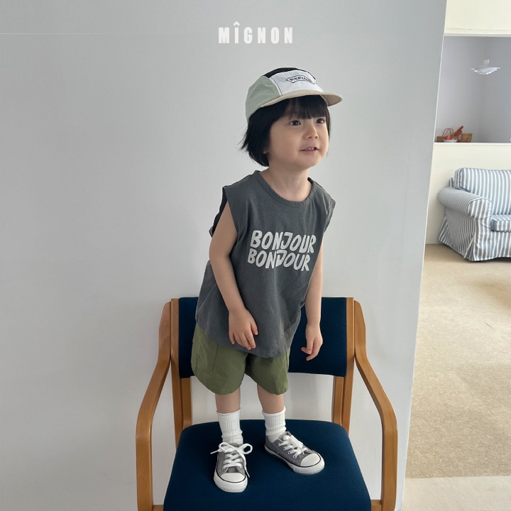 Mignon - Korean Children Fashion - #childrensboutique - Pigment Sleeveless Tee - 4