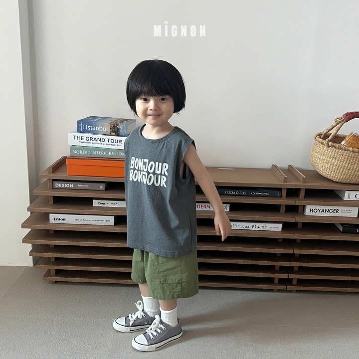 Mignon - Korean Children Fashion - #fashionkids - Pigment Sleeveless Tee - 6