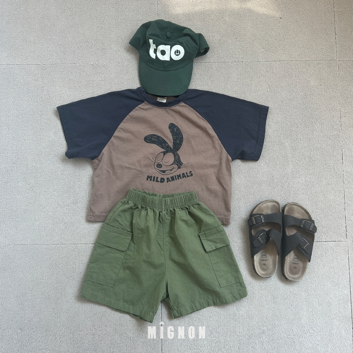 Mignon - Korean Children Fashion - #kidsshorts - Animal Raglan Tee - 10