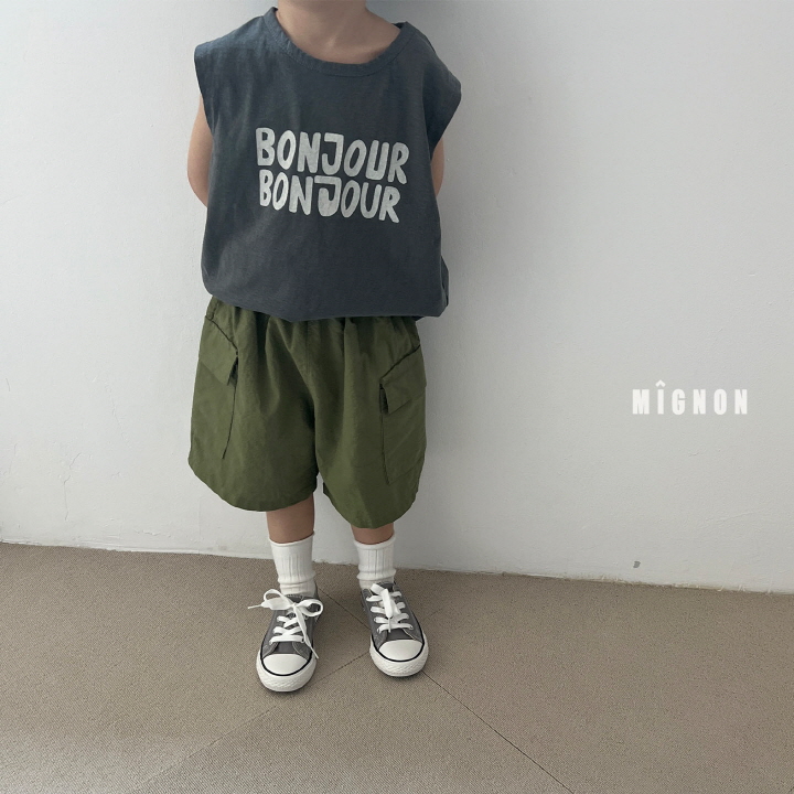 Mignon - Korean Children Fashion - #kidsstore - Pigment Sleeveless Tee - 8