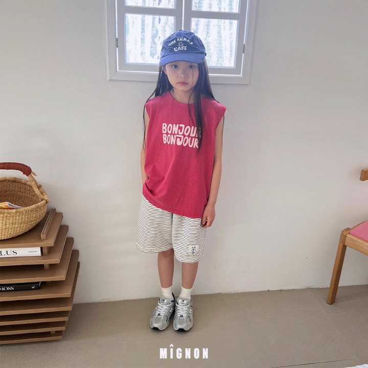 Mignon - Korean Children Fashion - #kidzfashiontrend - Pigment Sleeveless Tee - 9