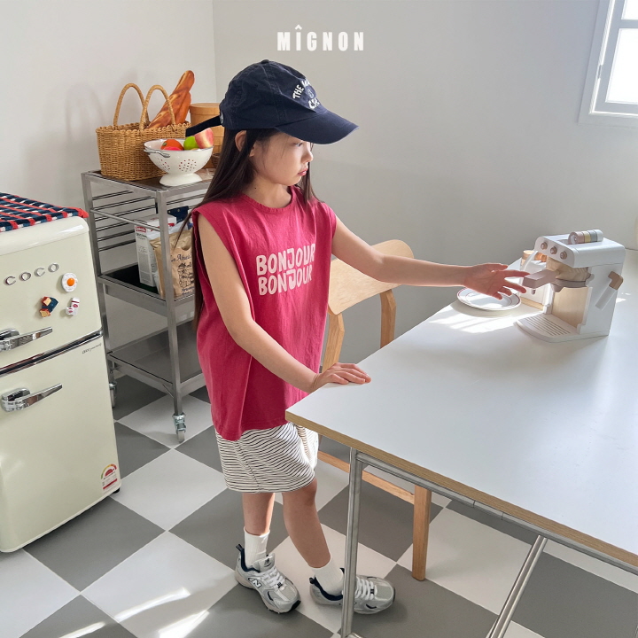 Mignon - Korean Children Fashion - #littlefashionista - Pigment Sleeveless Tee - 11