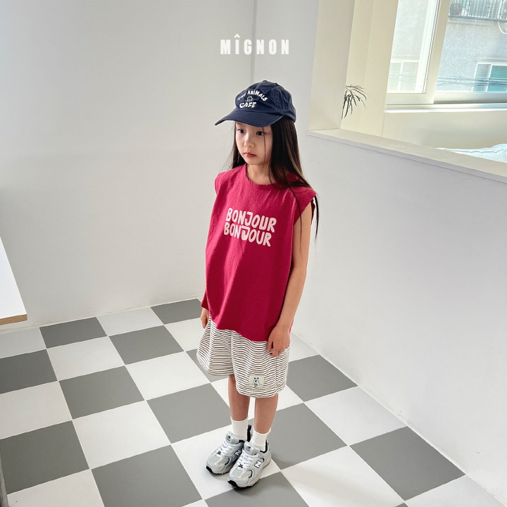 Mignon - Korean Children Fashion - #magicofchildhood - Pigment Sleeveless Tee - 12