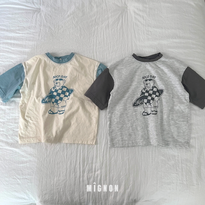 Mignon - Korean Children Fashion - #prettylittlegirls - Surfing Bear Tee - 7
