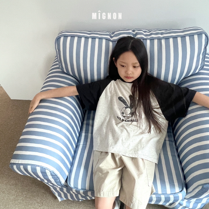 Mignon - Korean Children Fashion - #prettylittlegirls - Animal Raglan Tee