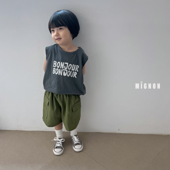 Mignon - Korean Children Fashion - #stylishchildhood - Pigment Sleeveless Tee