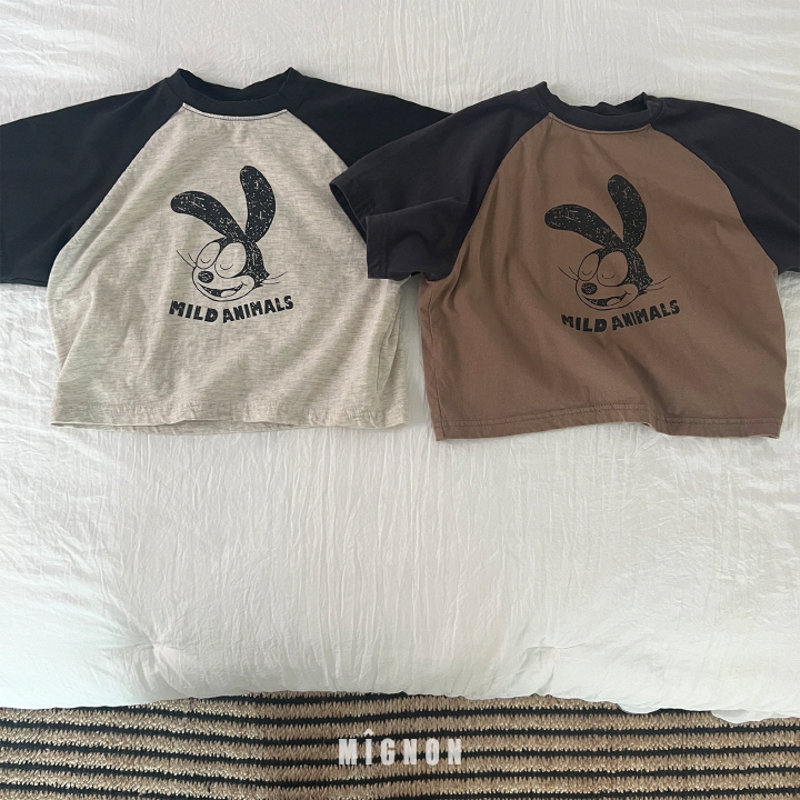 Mignon - Korean Children Fashion - #todddlerfashion - Animal Raglan Tee - 2