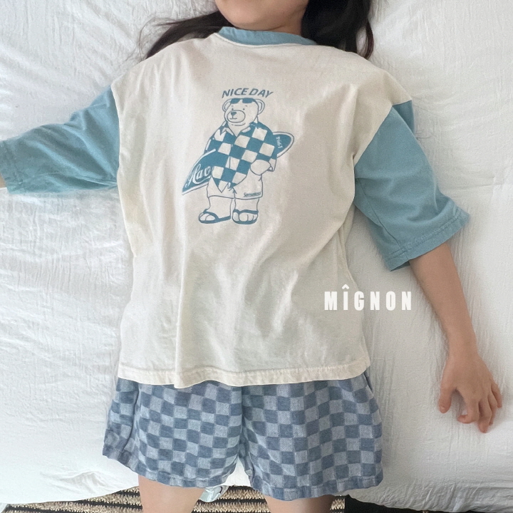 Mignon - Korean Children Fashion - #toddlerclothing - Surfing Bear Tee - 9