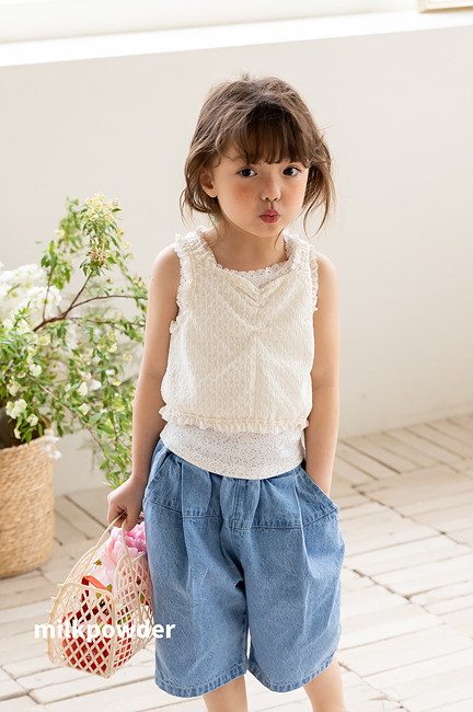 Milk Powder - Korean Children Fashion - #Kfashion4kids - Bermuda Denim Pants - 7