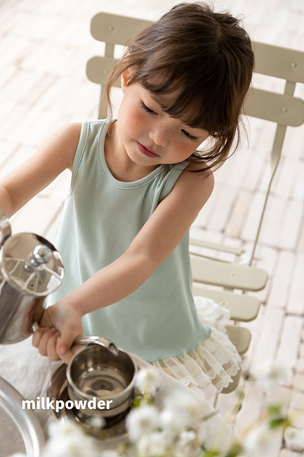 Milk Powder - Korean Children Fashion - #kidzfashiontrend - Biju Sleeveless Tee - 4