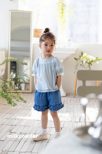 Milk Powder - Korean Children Fashion - #childofig - Frill Denim Pants - 6