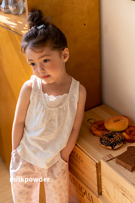 Milk Powder - Korean Children Fashion - #childrensboutique - Slub Sleeveless Tee - 11
