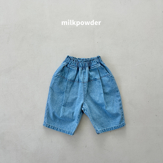 Milk Powder - Korean Children Fashion - #designkidswear - Bermuda Denim Pants