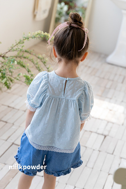 Milk Powder - Korean Children Fashion - #fashionkids - Frill Denim Pants - 10