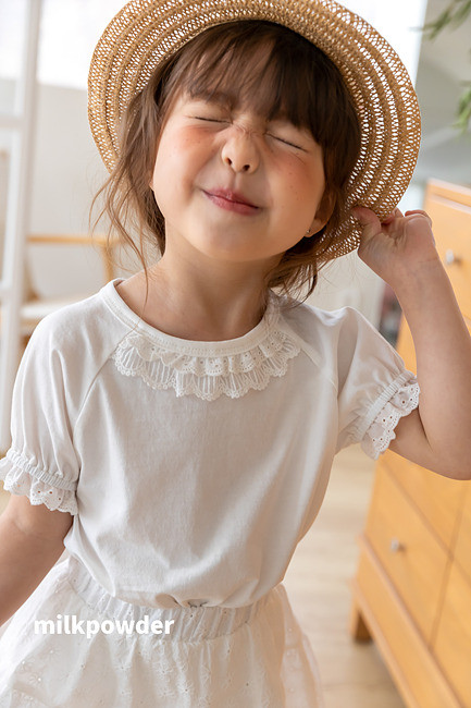 Milk Powder - Korean Children Fashion - #kidsshorts - Milky Tee - 6