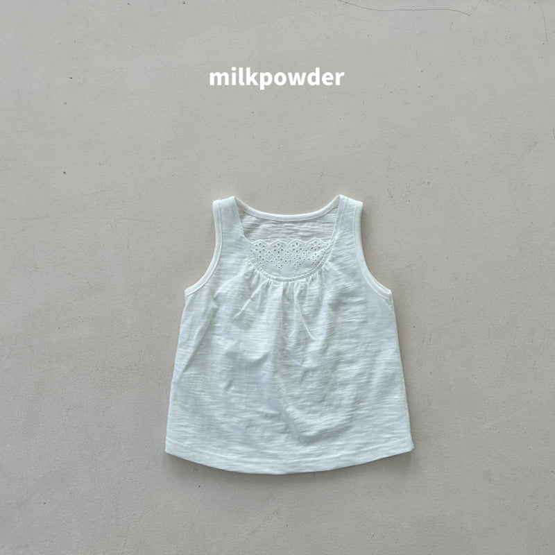 Milk Powder - Korean Children Fashion - #kidzfashiontrend - Slub Sleeveless Tee