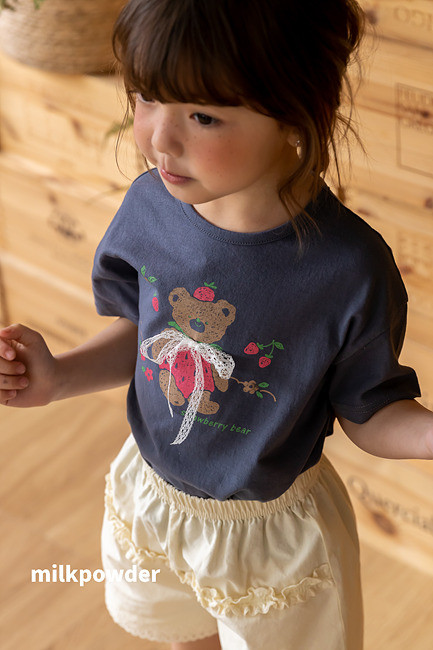 Milk Powder - Korean Children Fashion - #littlefashionista - Berry Bear Tee - 7