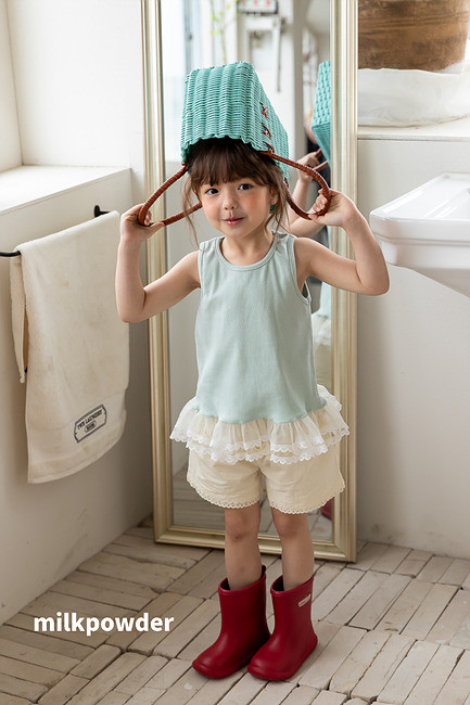 Milk Powder - Korean Children Fashion - #littlefashionista - Biju Sleeveless Tee - 5