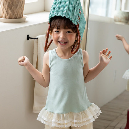 Milk Powder - Korean Children Fashion - #magicofchildhood - Biju Sleeveless Tee - 6