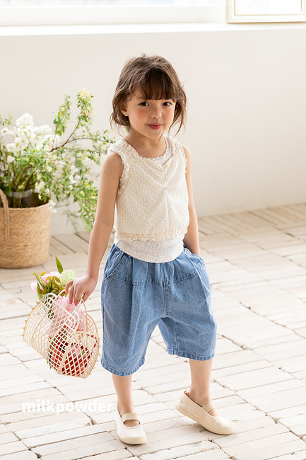 Milk Powder - Korean Children Fashion - #littlefashionista - Slub Sleeveless Tee - 4