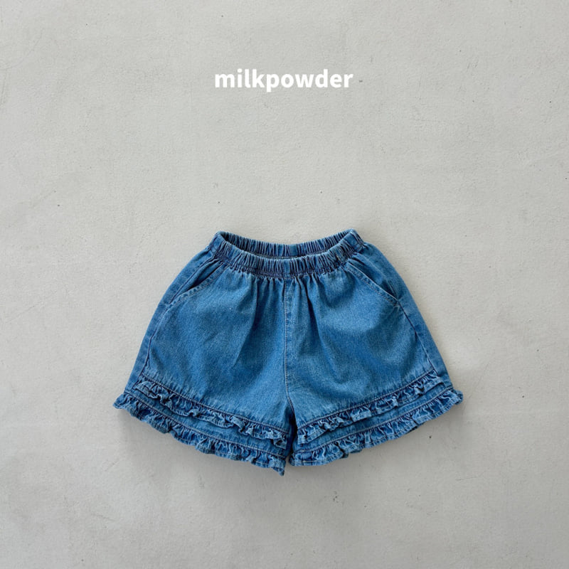 Milk Powder - Korean Children Fashion - #minifashionista - Frill Denim Pants