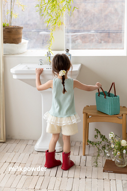 Milk Powder - Korean Children Fashion - #prettylittlegirls - Biju Sleeveless Tee - 8
