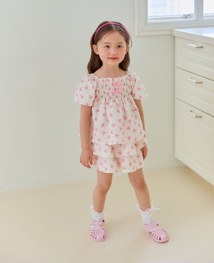 Miniature - Korean Children Fashion - #childofig - Jelly Ribbon Top Bottom Set - 3