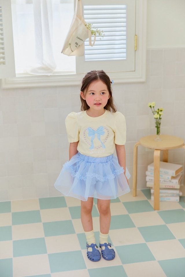 Miniature - Korean Children Fashion - #childrensboutique - Sweet Ribbon Tee