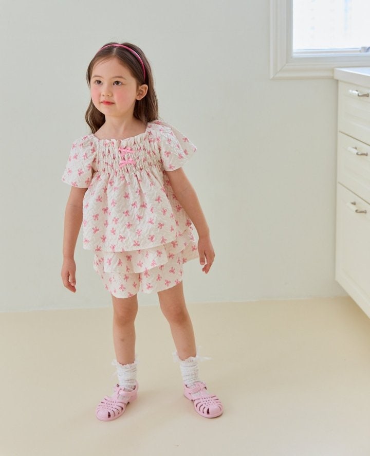 Miniature - Korean Children Fashion - #discoveringself - Jelly Ribbon Top Bottom Set - 6