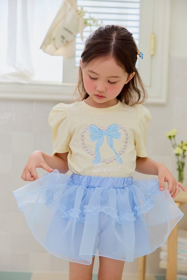 Miniature - Korean Children Fashion - #discoveringself - Sweet Ribbon Tee - 3