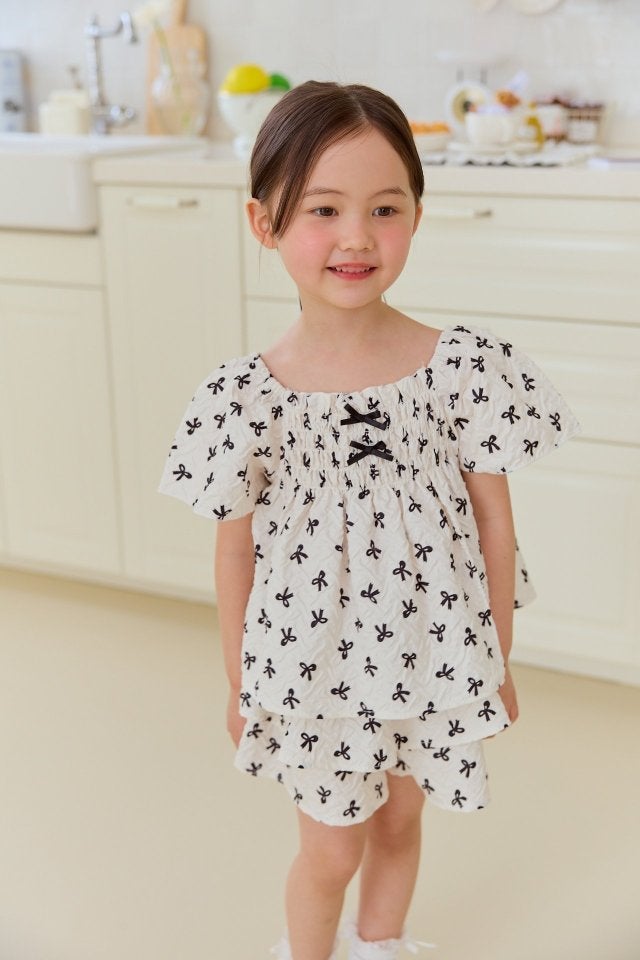 Miniature - Korean Children Fashion - #kidsshorts - Jelly Ribbon Top Bottom Set - 8