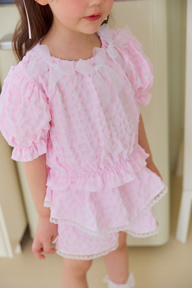Miniature - Korean Children Fashion - #kidsshorts - France Top Bottom Set - 7