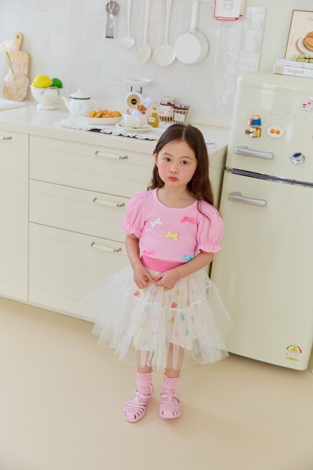 Miniature - Korean Children Fashion - #kidsshorts - Yes Ribbon Tee - 4