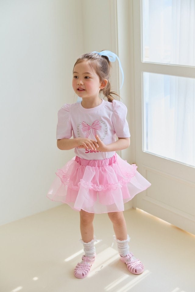 Miniature - Korean Children Fashion - #kidzfashiontrend - Sweet Ribbon Tee - 7