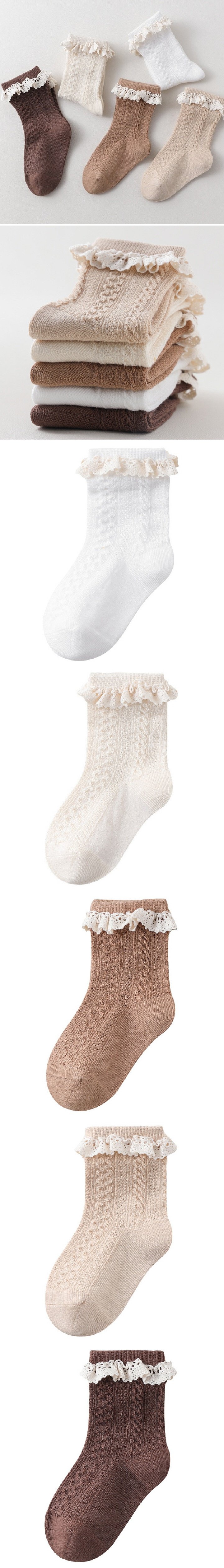 Miso - Korean Baby Fashion - #smilingbaby - Cabbage Lace Socks