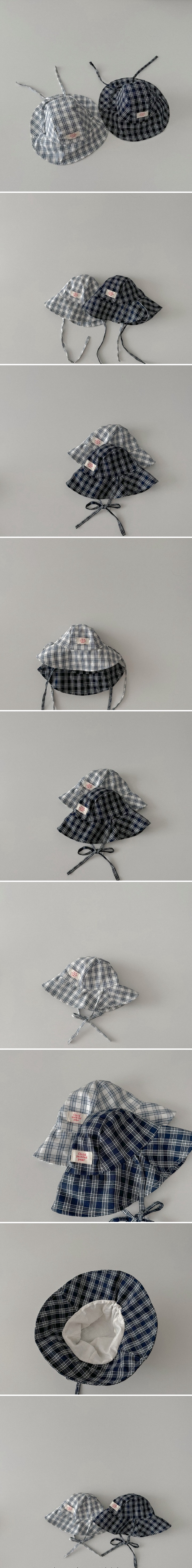 Miso - Korean Children Fashion - #childrensboutique - Pin Check Bucket Hat