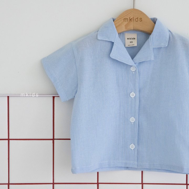 Mkids - Korean Baby Fashion - #babyboutique - Alo Shirt (Blue) - 9