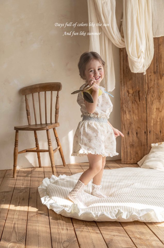 Mkids - Korean Baby Fashion - #babyboutique - Nicole Culotte Pants (Flower)